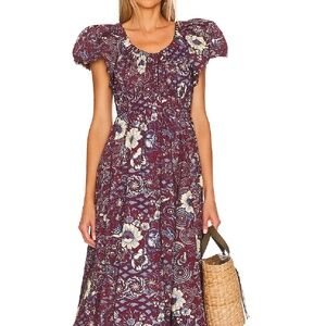 NEW Ulla Johnson Nanette Floral Dress in Heliotrope Purple size 2